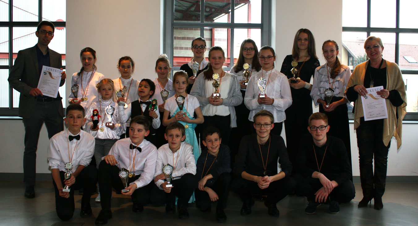 Preisträger der Muisk- & Kunnstschule Glock beim Bezirkswettbewerb